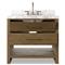 Allissa Modern Classic Carrara Marble Natural Oak Vanity Sink - 36&quot;