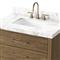 Allissa Modern Classic Carrara Marble Natural Oak Vanity Sink - 36&quot;