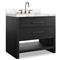 Allissa Modern Classic Carrara Marble Black Oak Vanity Sink - 36&quot;