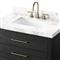 Allissa Modern Classic Carrara Marble Black Oak Vanity Sink - 36&quot;