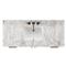 Allissa Modern Classic Carrara Marble Natural Oak Wide Vanity Sink - 55&quot;