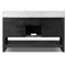 Allissa Modern Classic Carrara Marble Black Oak Wide Vanity Sink - 55&quot;