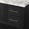 Allissa Modern Classic Carrara Marble Black Oak Wide Vanity Sink - 55&quot;