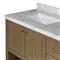 Allissa Modern Classic Carrara Marble Natural Oak Double Vanity Sink - 72&quot;