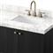 Allissa Modern Classic Carrara Marble Black Oak Double Vanity Sink - 72&quot;
