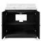 Cynthia Modern Classic Carrara Marble Black Oak Vanity Sink - 36&quot;
