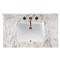 Cynthia Modern Classic Carrara Marble Black Oak Vanity Sink - 36&quot;