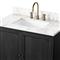 Cynthia Modern Classic Carrara Marble Black Oak Vanity Sink - 36&quot;