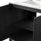 Cynthia Modern Classic Carrara Marble Black Oak Vanity Sink - 36&quot;