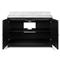 Cynthia Modern Classic Carrara Marble Black Oak Wide Vanity Sink - 48&quot;