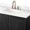 Cynthia Modern Classic Carrara Marble Black Oak Wide Vanity Sink - 48&quot;