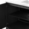 Cynthia Modern Classic Carrara Marble Black Oak Wide Vanity Sink - 48&quot;