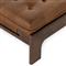 Hadley Rustic Brown Leather Wood Tufted Ottoman