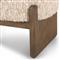Leith Modern Classic Cream Upholstered Brown Wood Bedroom Bench