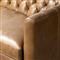 Trina Rustic Lodge Brown Leather Tufted Chesterfield Sofa - 96&quot;W