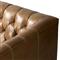 Trina Rustic Lodge Brown Leather Tufted Chesterfield Sofa - 96&quot;W