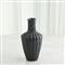 Edith Mid Century Black Ceramic Decorative Vase - Small
