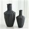 Edith Mid Century Black Ceramic Decorative Vase - Small