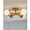 Visual Comfort Studio Nodes Mid Century Burnished Brass Semi Flush Mount