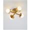 Visual Comfort Studio Nodes Mid Century Burnished Brass Semi Flush Mount