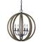 Visual Comfort Studio Allier Rustic Weathered Oak Iron Pendant - Small