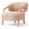 Brenna Modern Classic Brown Faux Shearling Arm Chair