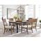 Asher French Dark Brown Oak Extendable Rectangular Dining Table - 80-102&quot;