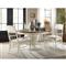 Asher French Cream Oak Extendable Round Dining Table - 54-76&quot;