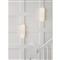 Visual Comfort Rosehill Modern Polished Nickel White Strie Glass Linear Sconce