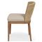 Adelyn Coastal Beach Beige Performance Brown Teak Woven Dining Chair