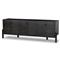 Rissa Mid Century Modern Black Acacia Wood Media Console