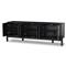 Rissa Mid Century Modern Black Acacia Wood Media Console