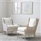 Will French Country Cream Performance White Wash Woven Cane Wing Chair