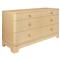 Worlds Away Kilmer Modern Classic Natural Grasscloth Double Dresser