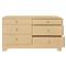 Worlds Away Kilmer Modern Classic Natural Grasscloth Double Dresser