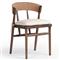 Tanner Rustic Lodge Cream Performance Brown Wood Dining Side Chair
