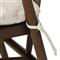 Tanner Rustic Lodge Cream Performance Brown Wood Dining Side Chair