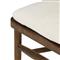 Tanner Rustic Lodge Cream Performance Brown Wood Dining Side Chair
