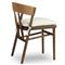Tanner Rustic Lodge Cream Performance Brown Wood Dining Side Chair