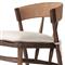Tanner Rustic Lodge Cream Performance Brown Wood Dining Side Chair