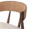 Tanner Rustic Lodge Cream Performance Brown Wood Dining Side Chair