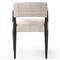 Pia Rustic Lodge Beige Plaid Brown Wood Dining Arm Chair