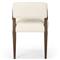 Pia Rustic Lodge Cream Sheepskin Brown Wood Dining Arm Chair