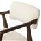 Pia Rustic Lodge Cream Sheepskin Brown Wood Dining Arm Chair