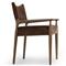 Odelia Modern Classic Brown Velvet Wood Dining Arm Chair