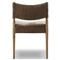 Odelia Modern Classic Brown Velvet Wood Dining Arm Chair
