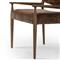 Odelia Modern Classic Brown Velvet Wood Dining Arm Chair