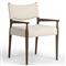 Odelia Modern Classic Cream Performance Wood Dining Arm Chair