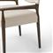 Odelia Modern Classic Cream Performance Wood Dining Arm Chair