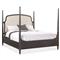 Allura French Country Beige Performance Black Oak Poster Bed - King